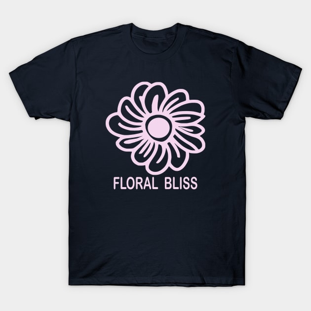 Floral Bliss - Flower Illustration T-Shirt by YayYolly